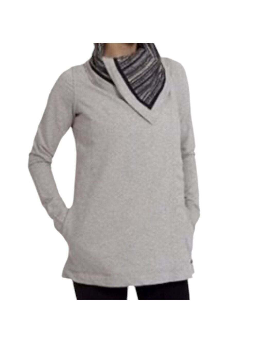 Lululemon Wrap Savasana Sweatshirt Women Size 2 Grey Yoga Athleisure Activewear